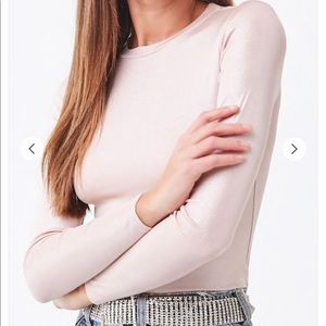 Forever 21 Metallic Long Sleeve Top